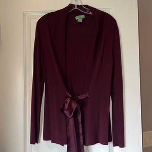Ann Taylor Burgandy Cardigan, M